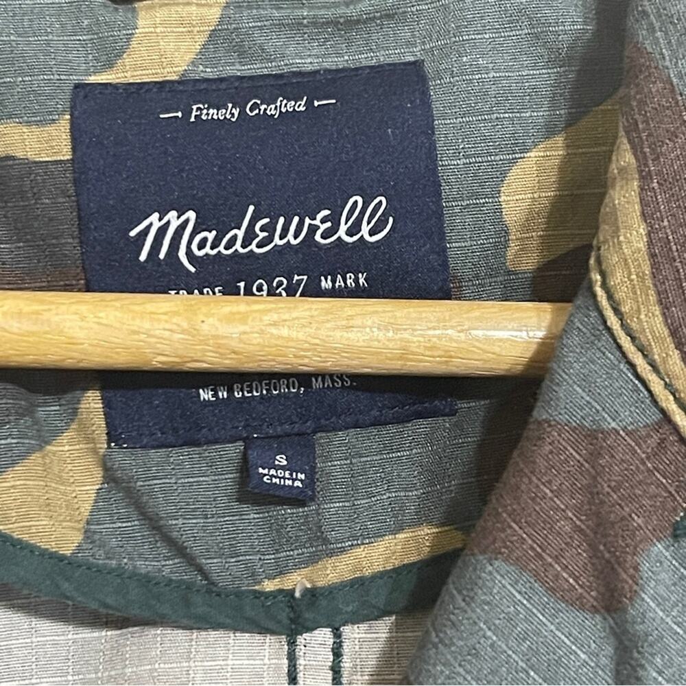 Madewell Womans Outbound Camo Utility Jacket Green Brown Size S - Picture 3 of 4
